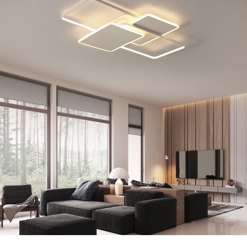 Traverse Plafonnier Plafonnier Minimaliste En Métal Salon LED Plafonnier Éclairage