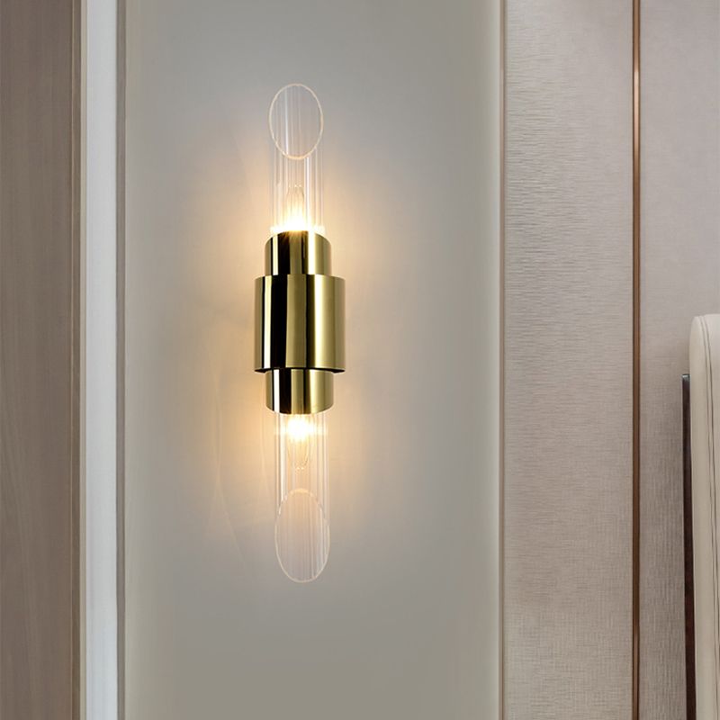 Minimalismo de vidrio biselado Minimalismo Luz de Luz Moderna Moderna de acero inoxidable Lámpara de montaje en pared LED de acero inoxidable