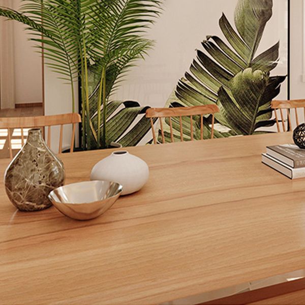 Modern Style Dining Table Solid Wood Rectangle Trestle Table for Home