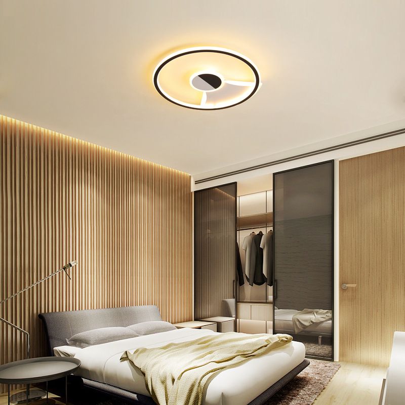 Modern Wit/Warm Flush Mount Lighting Acryl 16 "/19.5" /23.5 "Flush Mount Lights in Black