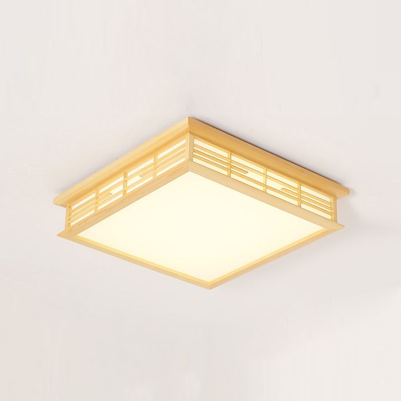 Luminaires de plafond encastrés à LED en bois, luminaire de plafond moderne à montage encastré