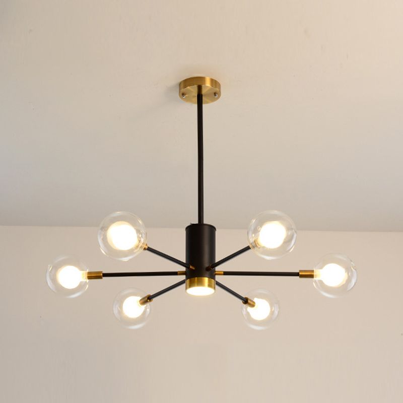 Multi Light Spherical Branch Hanging Lights Modern Style Glass Hanging Lighting for Study