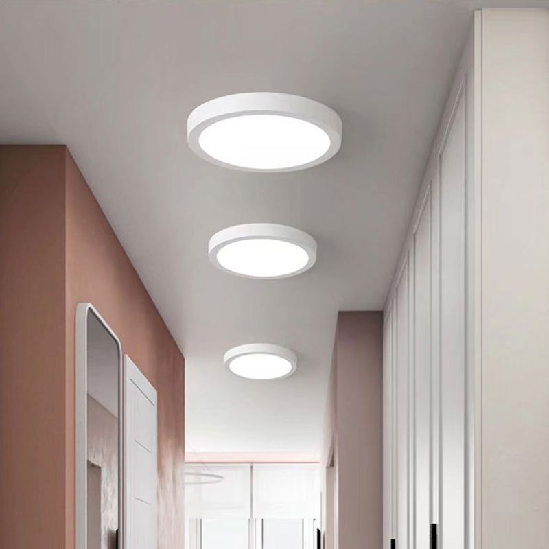 Luminaires encastrés en aluminium de style moderne de luminaire de plafond de bâti de cercle blanc
