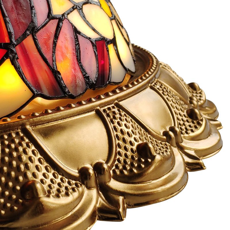 Laiton 15"/16"/19,5" large LED plafond affleurant méditerranéen vitrail fleur encastré éclairage