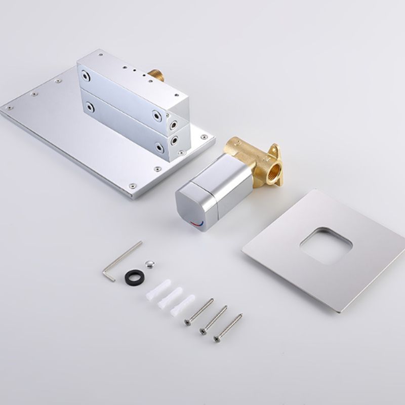 Wall Mounted Metal Waterfall Tub Filler Low Arc Bathroom Faucet