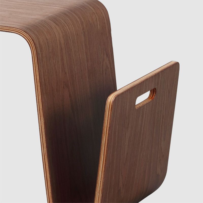 Contemporary Side End Table Solid Wood with Storage Living Room Corner Table