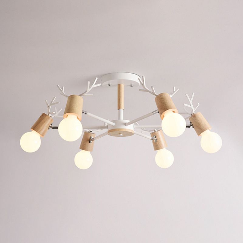 Geweihform Kronleuchter Lichter moderne Holzleuchterbeleuchtung.