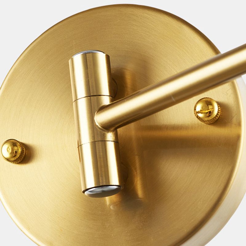 Moderne artistiek verstelbare wandlamp elektroplate ijzercilindroid wandlicht met acrylschaduw