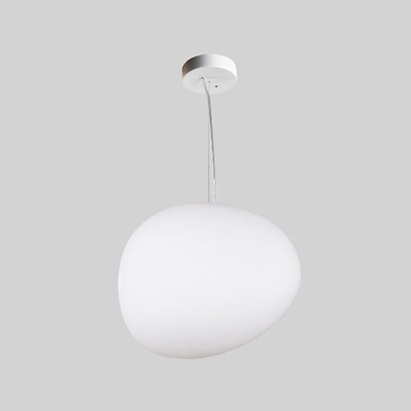 Nordique pavé pavé en verre blanc lampe à la suspension de la salle à manger 1