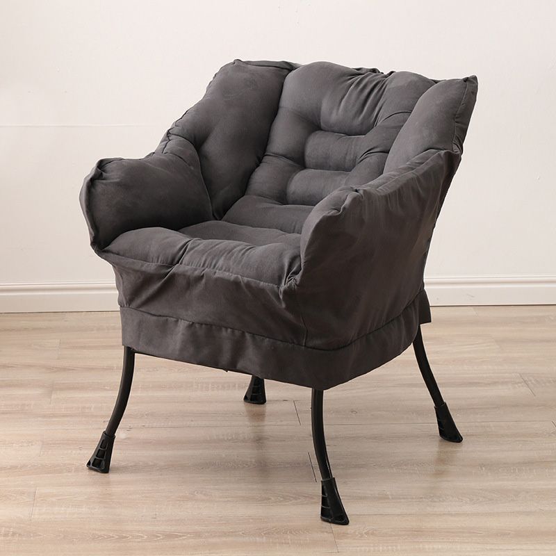 29.52"W*27.55"D Cotton Blend Arm Chair with Basic Four Black Legs
