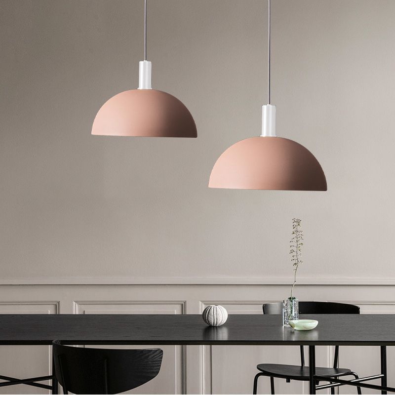 Ciondolo in stile moderno a pendente a forma di cupola in metallo 1 sospensione leggera