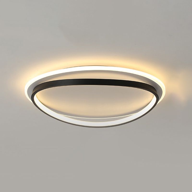 Luces de techo empotradas modernas, iluminación empotrada LED negra con pantalla acrílica