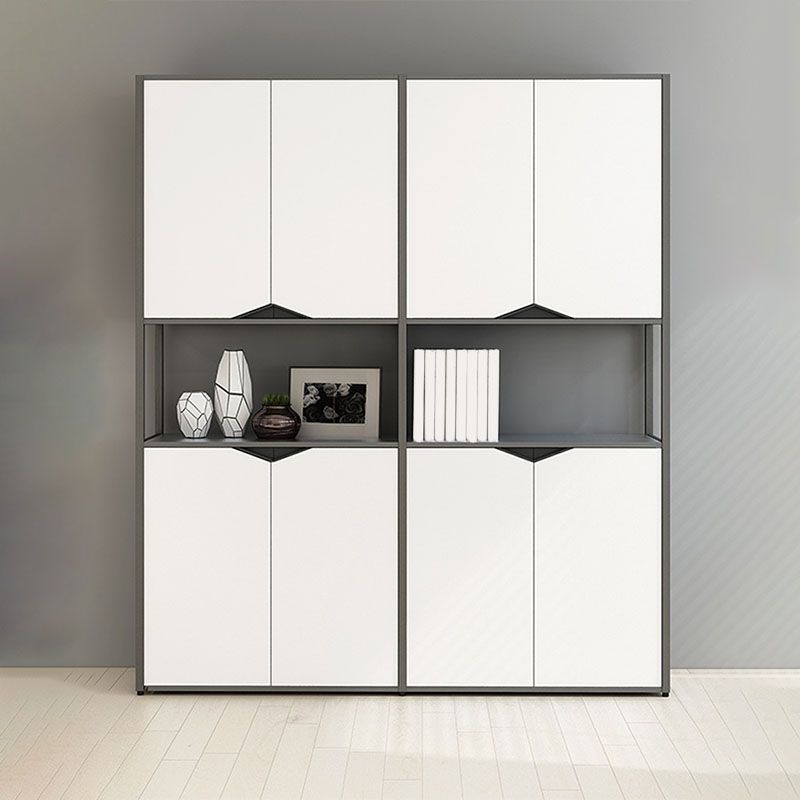 Vertical Modern Filing Cabinet Engineered Wood White File Cabinet