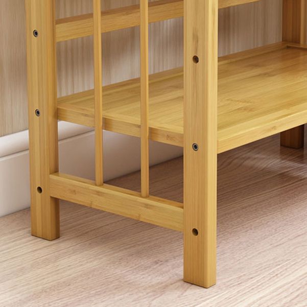Modern Bamboo Etagere Bookshelf Bedroom Vertical Open Shelf Bookcase with Shelves