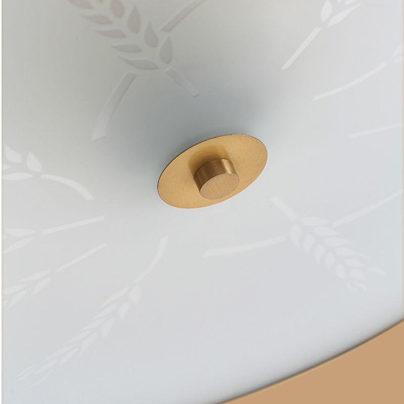 Plafoniera coloniale a soffitto in vetro con montaggio a incasso a soffitto a più luci per soggiorno