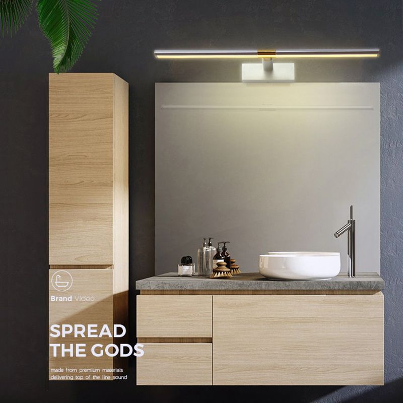 Linear Aluminium Vanity Wall Light Fixtures Modern Style 1-Light Wall Light Sconce