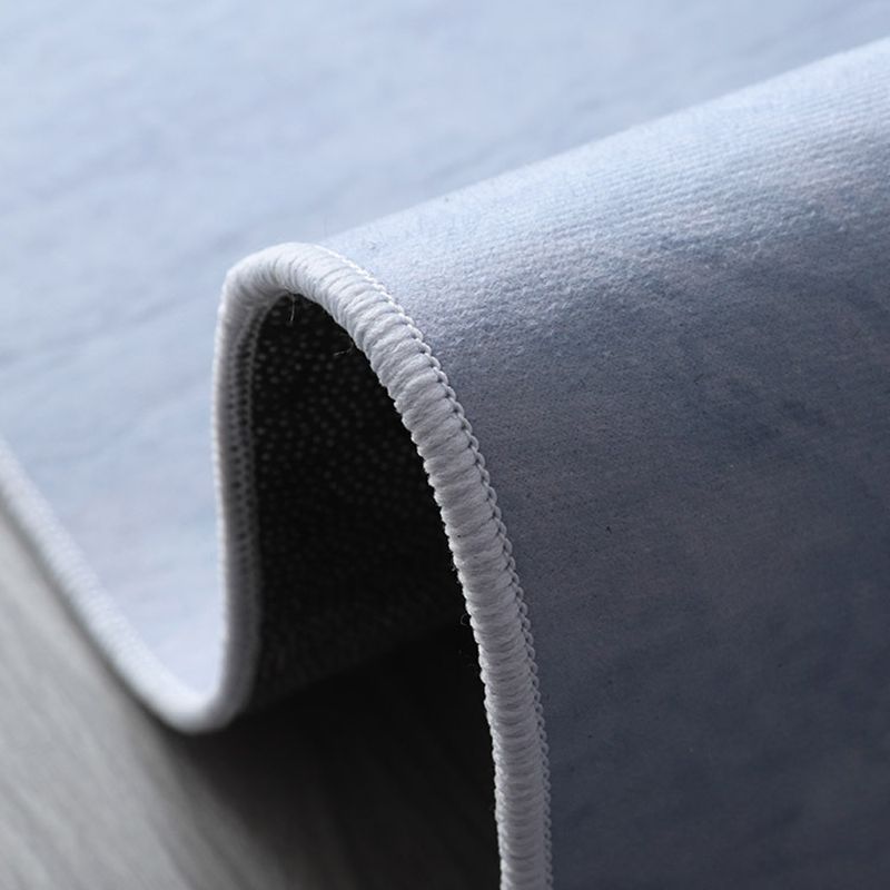 Rapis de zone moderne noir tapis lavable de couleur de couleur polyester pour décoration intérieure