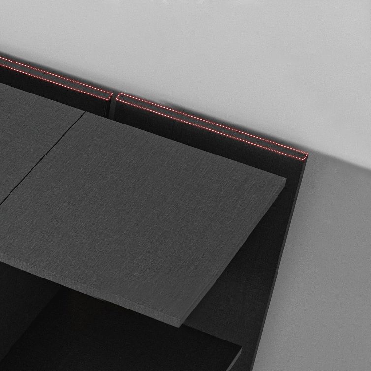 Modern Manufactured Wood Storage Cabinet High Gloss White Cabinet