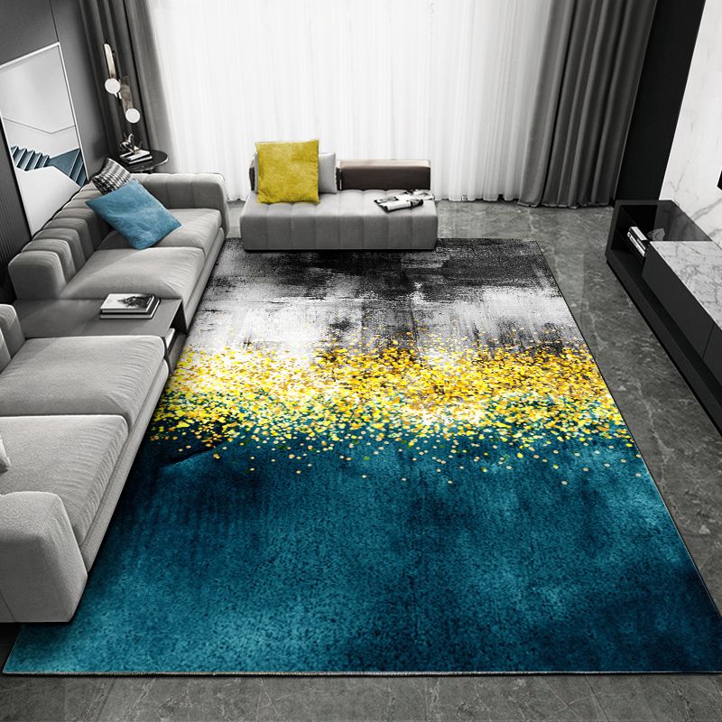 Colore miscelato audace area tappeto tappeto poliestere Effetto di fioritura tappeto non slip per arredamento per la casa