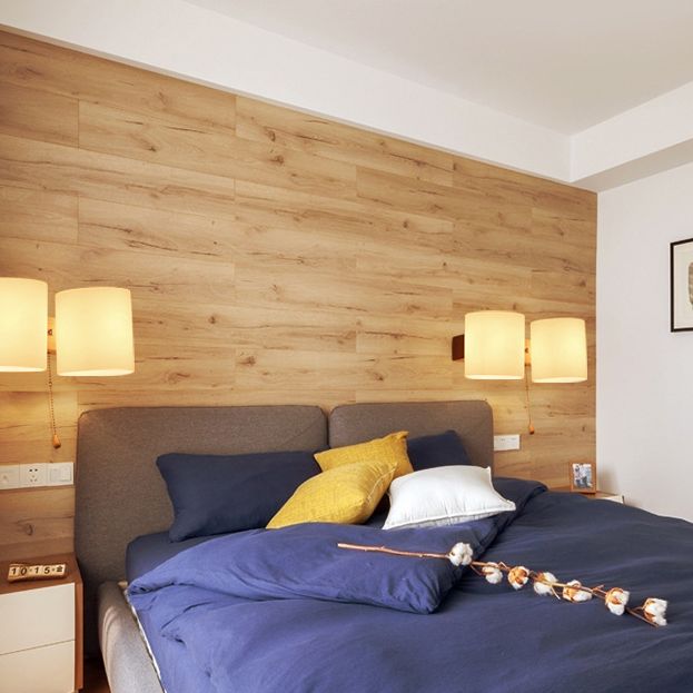 Cylinder Wall Sconce Lighting Modern Glass White Wall Mount Light Fixture for Bedroom