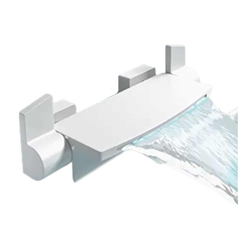 Modern Bathtub Faucet Copper Low Arc Wall Mounted Bathroom Faucet