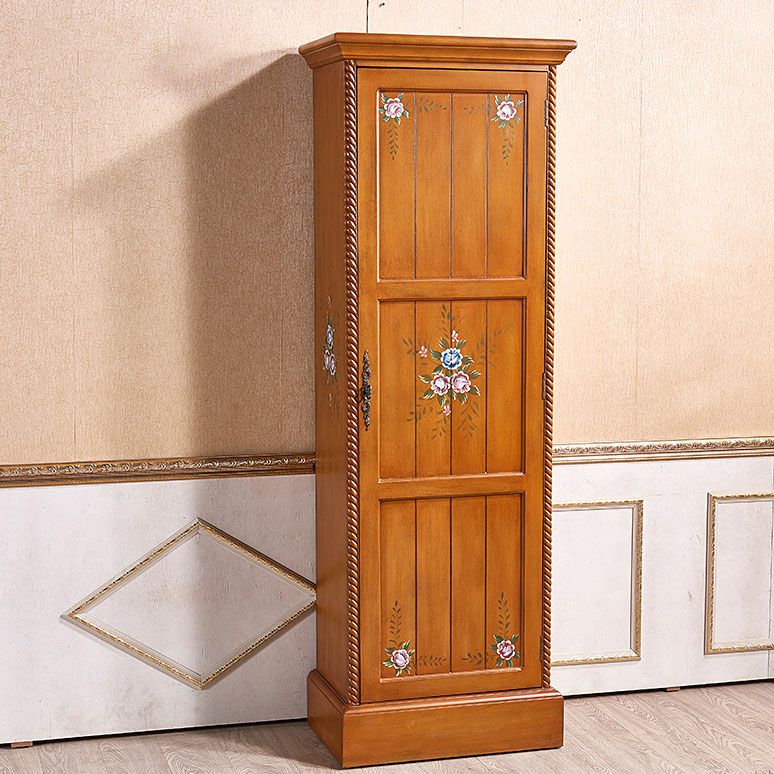 Wood Matte Finish Storage Cabinet with Hinged Door Coastal Cabinet for Home