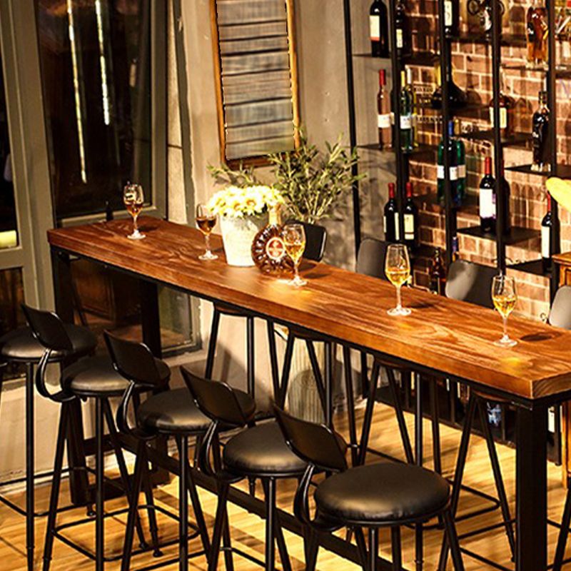 Solid Wood Counter-height Pub Table Industrial Counter Wine Table