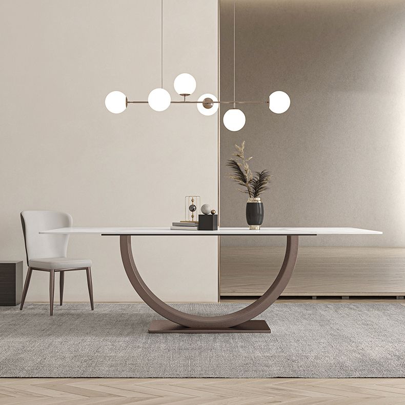 Modern Rectangle Sintered Stone Dining Table Set 1/2/4/5/7 Pieces Dining Set