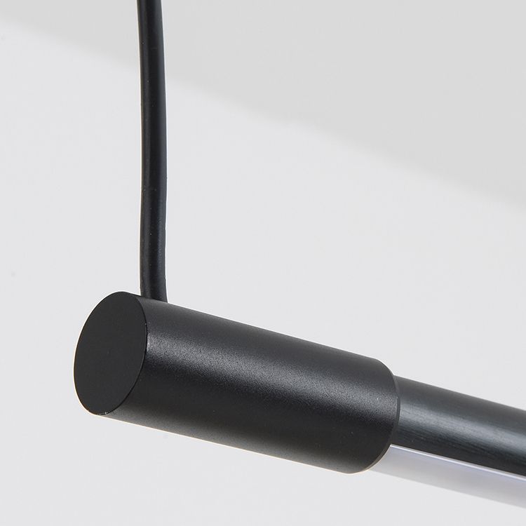 Contemporary Kitchen Pendant Light Linear Pendant Light Fixture Metal 1 Light