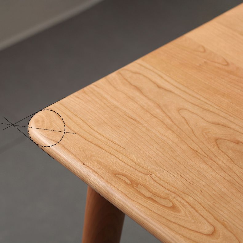 Modern Wood Rectangle Dining Set Standard Height Home Use Dining Room Furniture Set