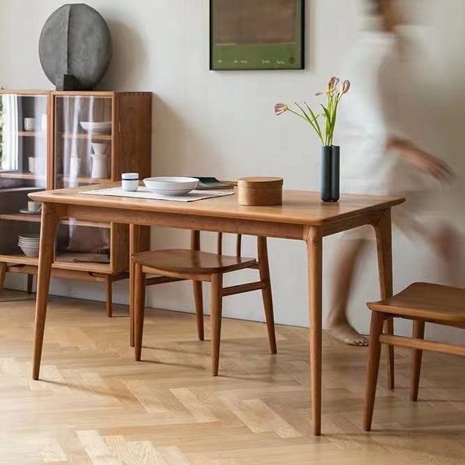 Pine Solid Wood Table Contemporary Rectangle Dining Table for Kitchen Home