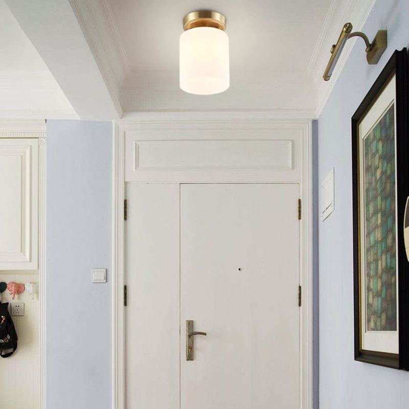 Minimalisme Inbouwlamp Glazen kap Plafondlamparmatuur voor gang