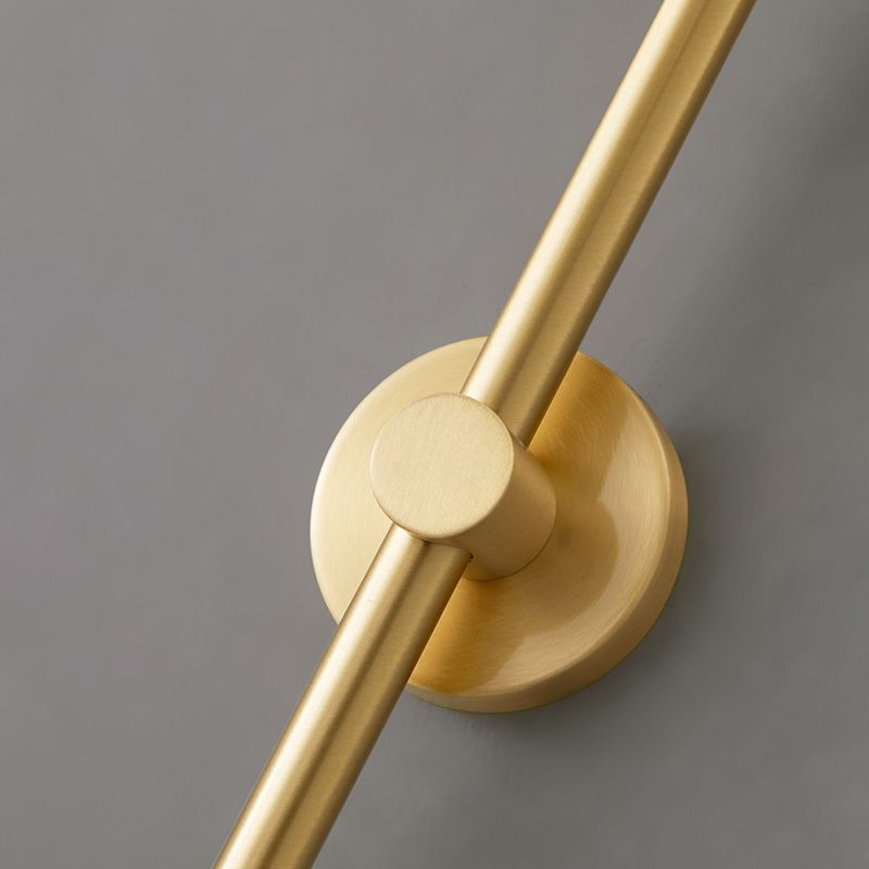 Bola Bedside Pared Lámpara colgante de vidrio 1 Cabeza Minimalista Montaje de pared Luz de luz en oro