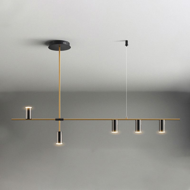 Cylinder Island Lighting Fixtures Contemporary Metal Island Lighting Ideas for Kitchen