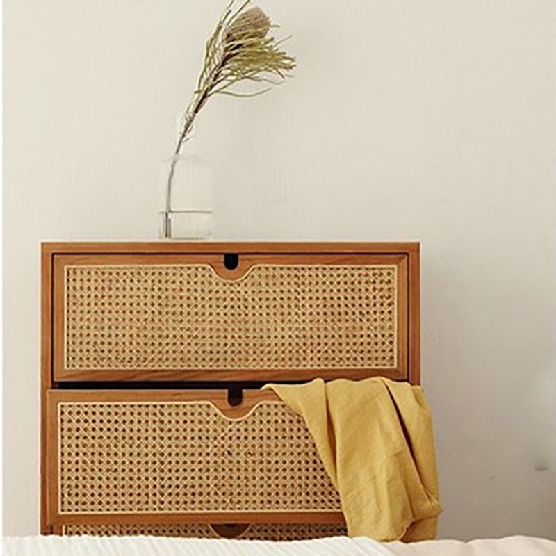 Contemporary Chest Rectangle Wicker&Rattan with Drawer Accent Chest