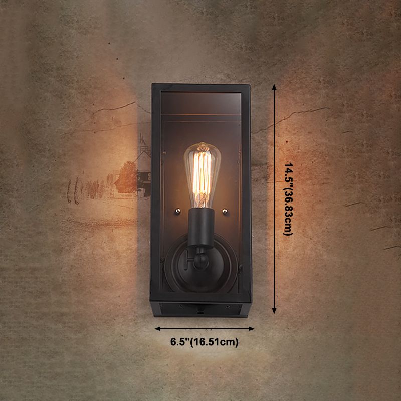 Apparecchiatura di applique da parete industriale con tonalità di vetro per soggiorno camera da letto