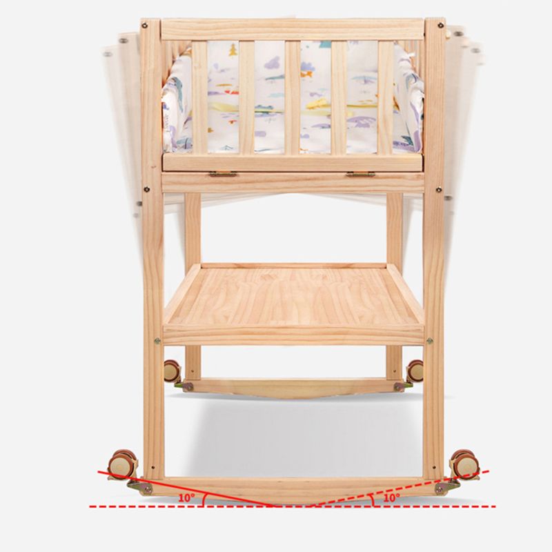 Solid Wood Baby Changing Table Flat Top with Storage Shelf for 0-1 Years Old