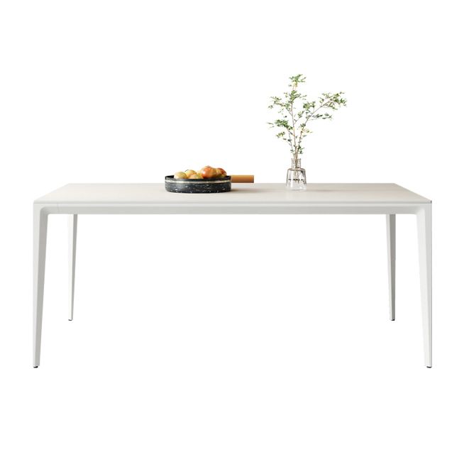 Mesa de comedor rectangle mesa de cena de piedra estilo simplicidad con 4 patas