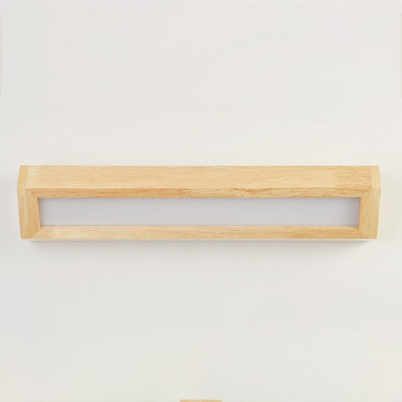 Moderne Stil Leuchte Rechteck Form Holz 1-Licht-Wandhalterlicht Licht