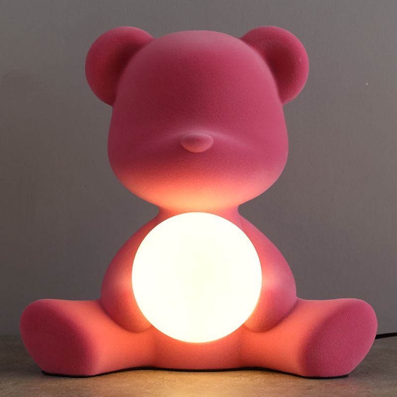 Modern Style Bear Shape Table Lamp Resin One Light Table Light
