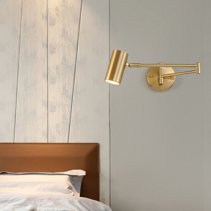Cylinder Wall Light Sconces Modern Metal 1 Light Wall Mounted Lamp for Bedroom