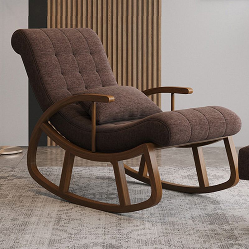 25.59"Wide Accent Chair Cotton Blend Lounge Chair with Sled Base and Pillow Back