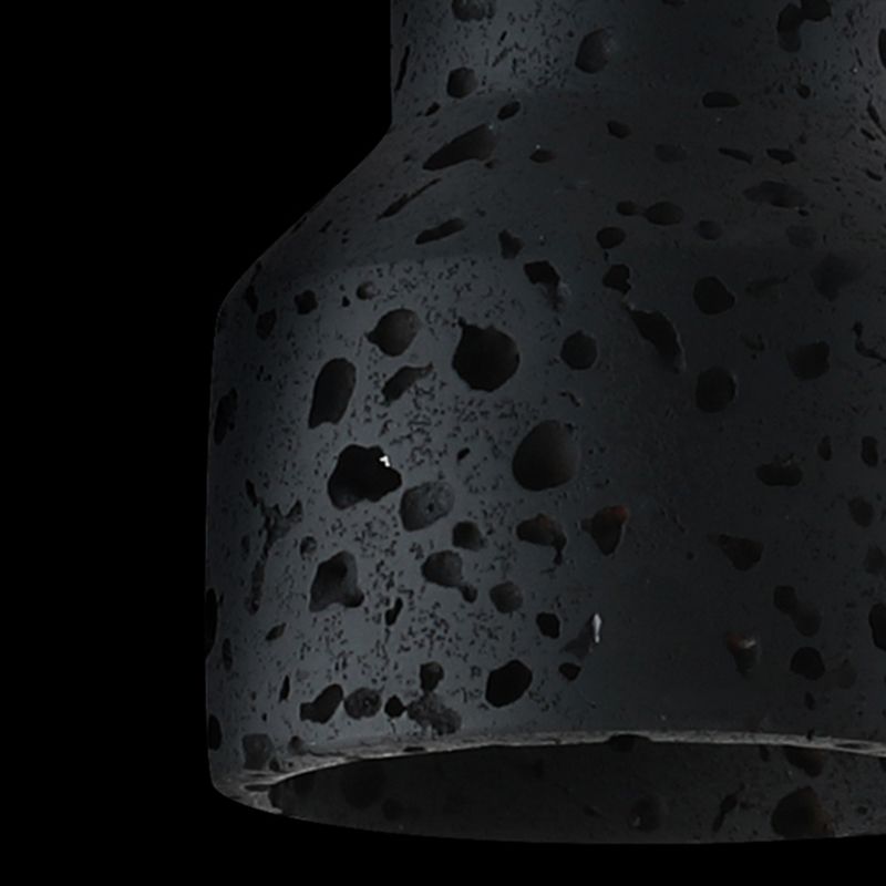 Single Head Stone Hanging Light Contemporary Creative Suspension Pendant in Black