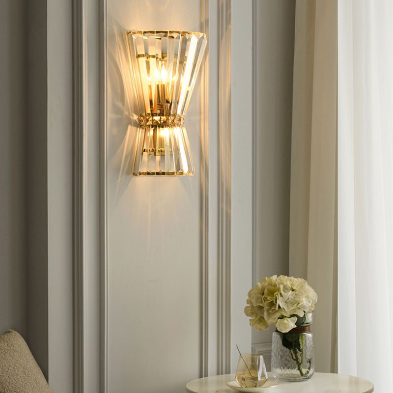 Geometric Shape Crystal Wall Light Modern 2 Lights Wall Light Sconce