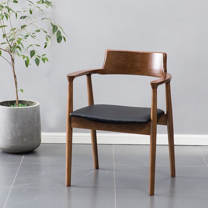 Chaises en bois de frêne de style traditionnel, ensemble de chaises de cuisine et de salle à manger à dossier ouvert