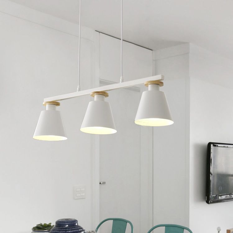 3-Lights Metal Island Chandelier Lights Modern Style Bell Flush Mount Chandelier