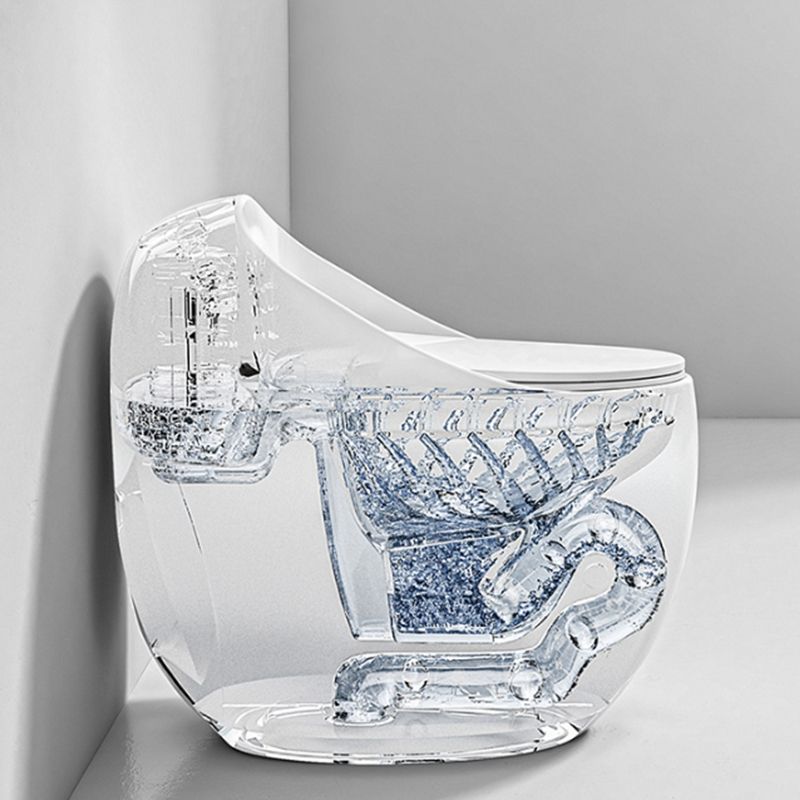 Contemporary 1 Piece Flush Toilet Floor Mounted Toilet Bowl for Bathroom