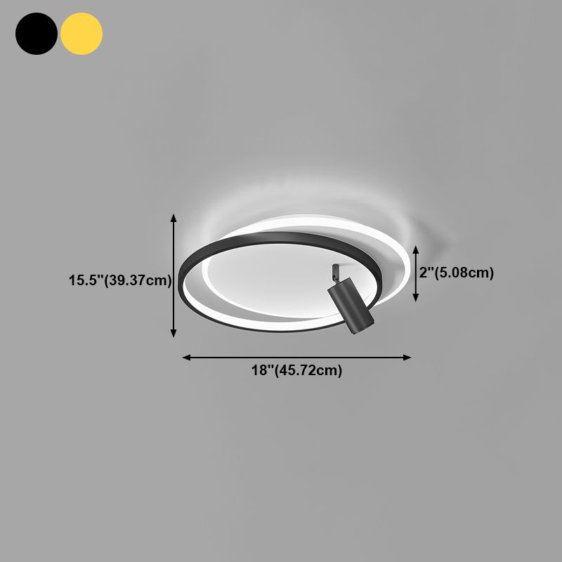 Simplicity Ceiling Fixture Contemporary Metal LED Flush Mount Light with Down Light