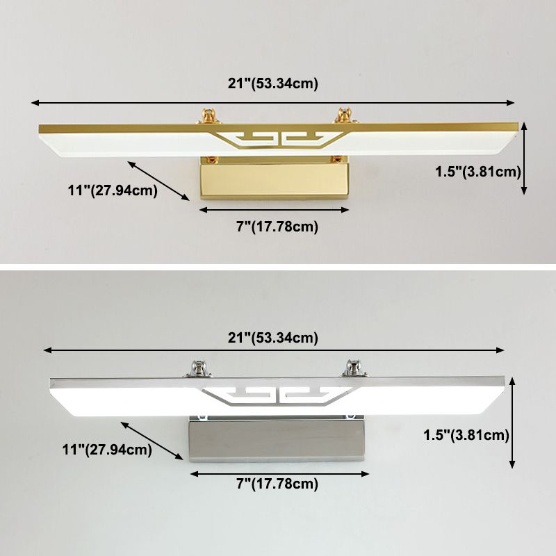 Modern Simple Stainless Steel Vanity Light Geometry Scalable Led Vanity Lamp for Bedroom