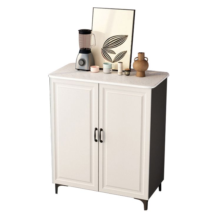 Glam Style Stone Buffet Sideboard 31.5"H Dining Room 2-Door Buffet Server